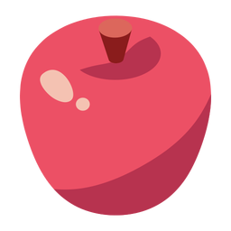 Maçã vermelha plana Desenho PNG