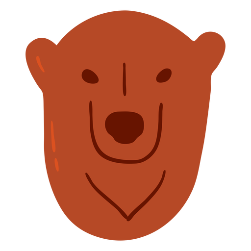 Bear fur grizzly flat PNG Design