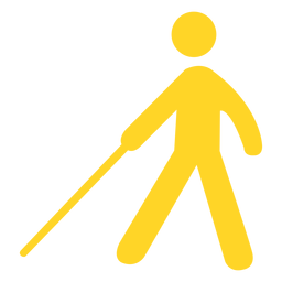 Blinde Person Stockrohr Silhouette PNG-Design