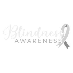 Blindness awareness ribbon badge sticker PNG Design