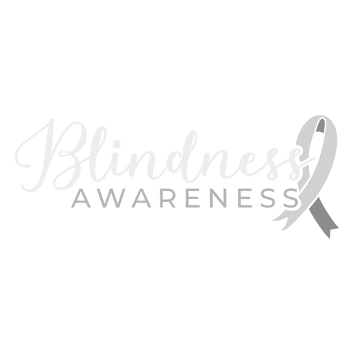Blindness awareness ribbon badge sticker PNG Design