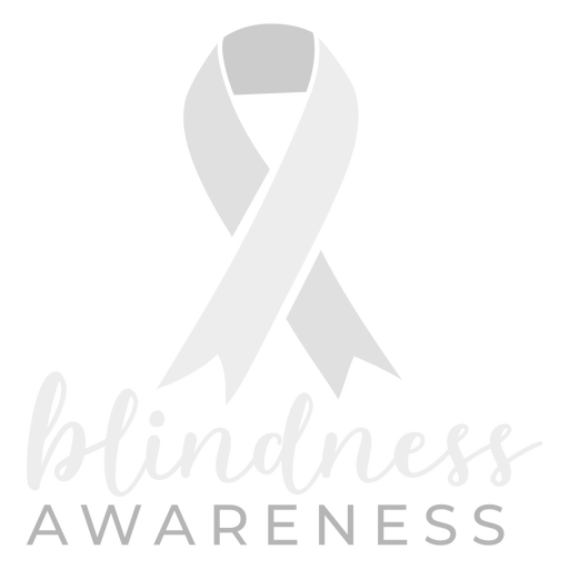 Blindness awareness ribbon sticker badge PNG Design