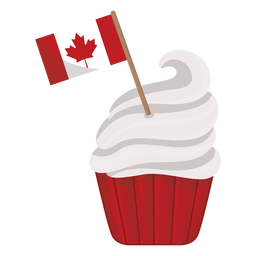 Cake flag leaf maple badge sticker PNG Design
