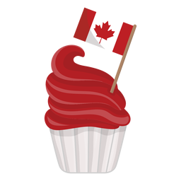 Cake flag maple leaf badge sticker PNG Design