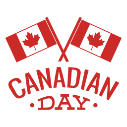 Kanadischer Tagesflaggenblattahornabzeichenaufkleber PNG-Design