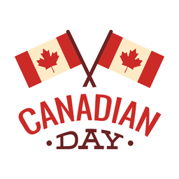 Adesivo de folha de bordo com bandeira do dia canadense Desenho PNG