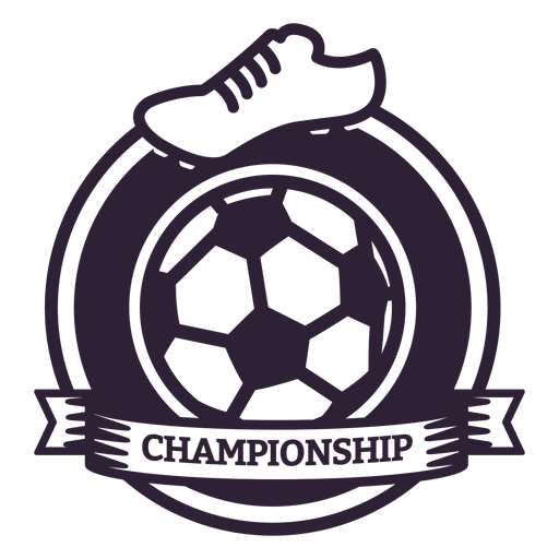 Championship ball boot badge sticker PNG Design