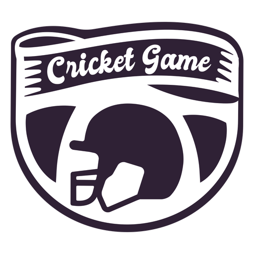 Cricket Spiel Helm Abzeichen Aufkleber PNG-Design
