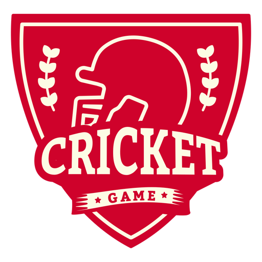 Cricket-Spiel Helm Zweig Abzeichen Aufkleber PNG-Design