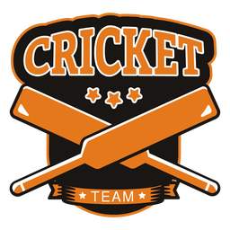 Cricket team bat badge sticker PNG Design