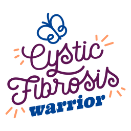 Insignia de la etiqueta engomada del guerrero de la fibrosis quística Diseño PNG