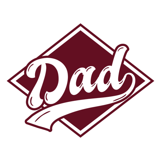 Etiqueta engomada de la insignia de papá Diseño PNG
