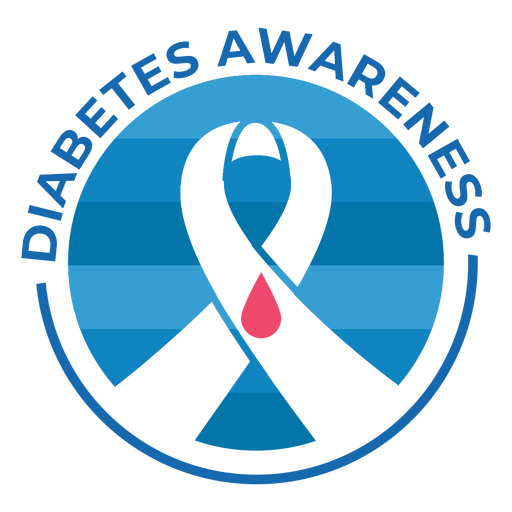 Diabetes Bewusstsein Band Tropfen Abzeichen Aufkleber PNG-Design