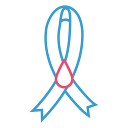 Drop ribbon stroke PNG Design