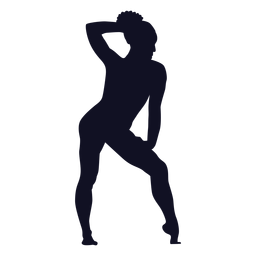 Übungshaltung Frau Turnerin Silhouette PNG-Design