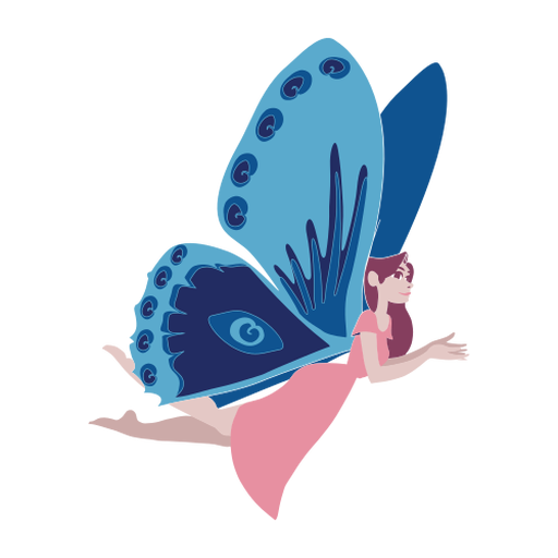 Fairy wing flying flat