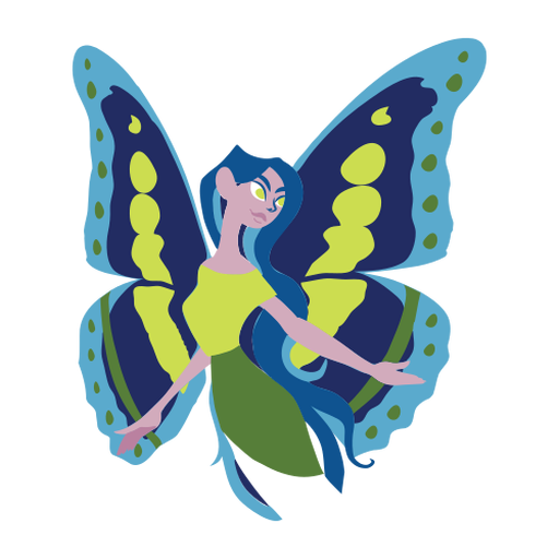 Fairy Wing Haltung flach PNG-Design