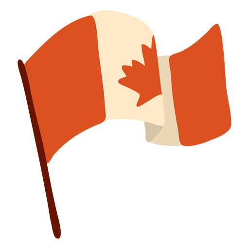 Bandeira canadense folha de bordo plana