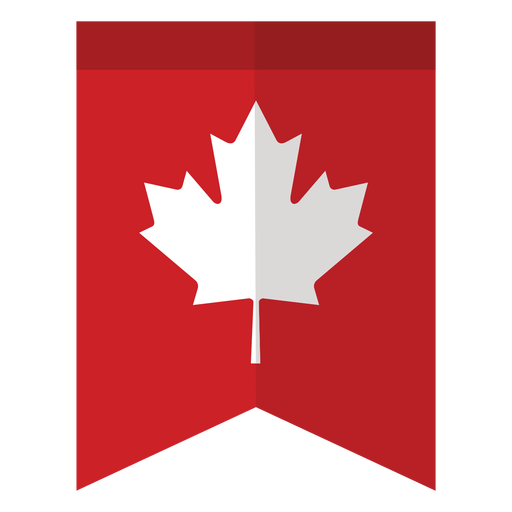 Flag maple leaf badge sticker