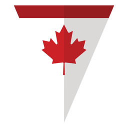 Adesivo de emblema de folha de bordo com triângulo de bandeira Desenho PNG