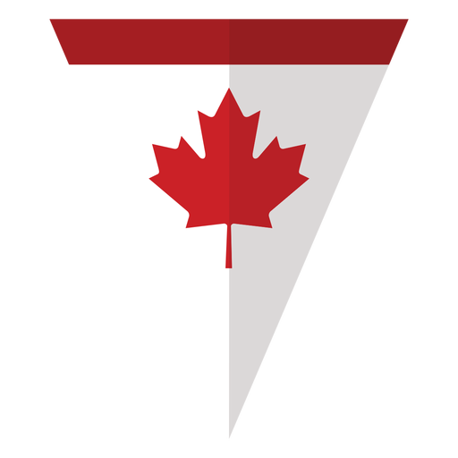 Flag triangle maple leaf badge sticker