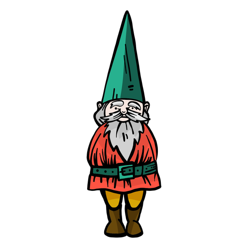 Gnome an?o barba bon? achatado Desenho PNG