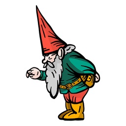 Gnomo gorro enano barba plana Gnomo gorro enano barba plana