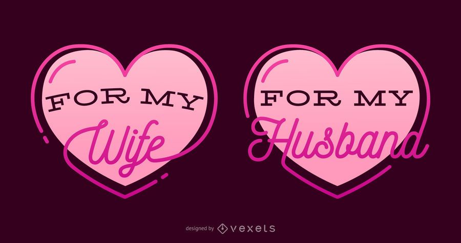 Esposa marido amor set de letras Esposa marido amor set de letras