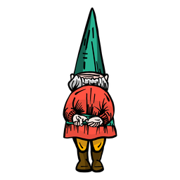Gorra gnomo enana plana Diseño PNG
