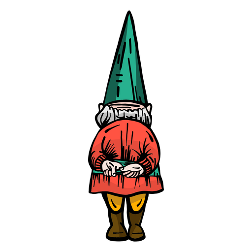 Gnome dwarf cap flat PNG Design