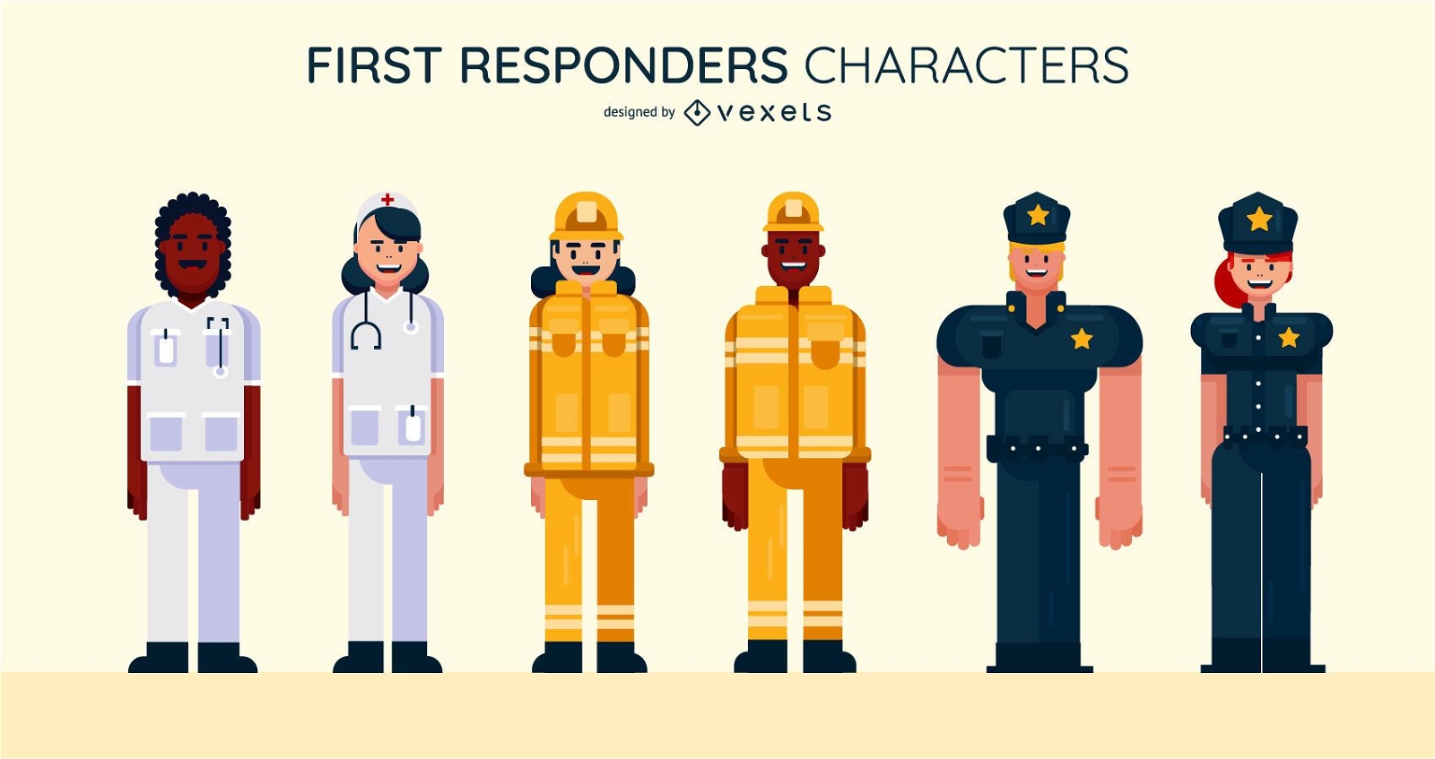 First responders character set