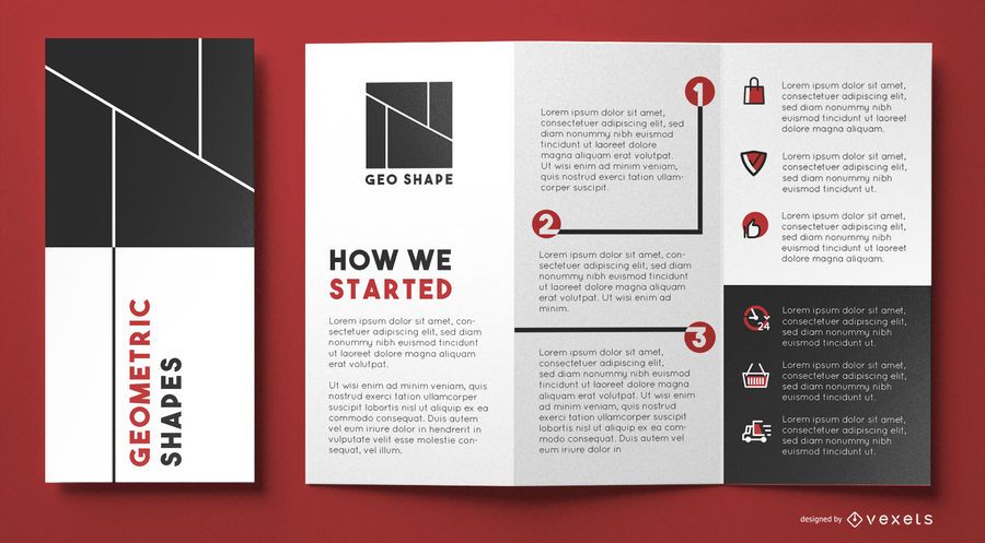 Geo shapes brochure template Geo shapes brochure template