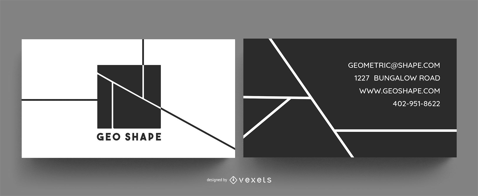 Geo shapes business card