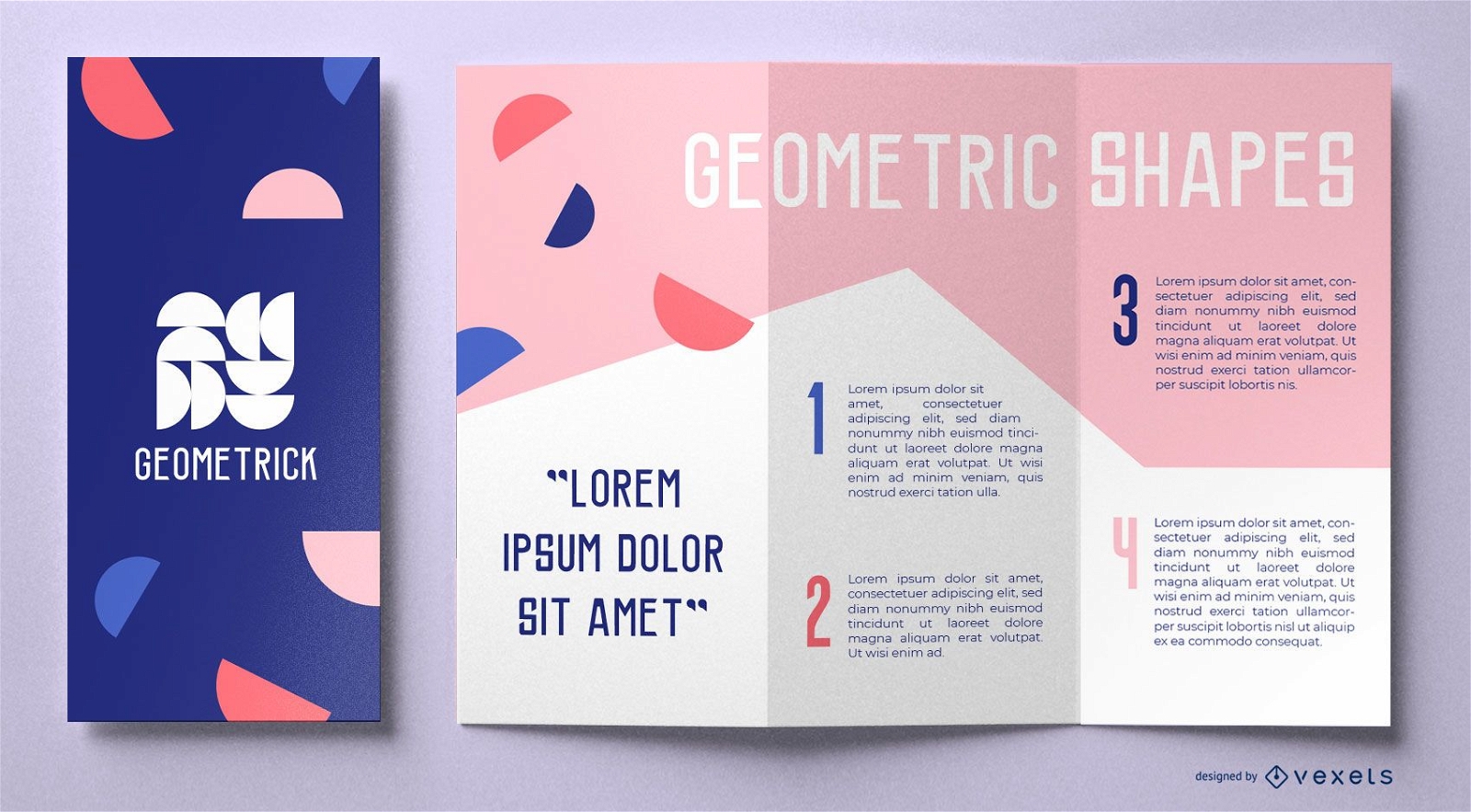 Plantilla de folleto de formas geométricas