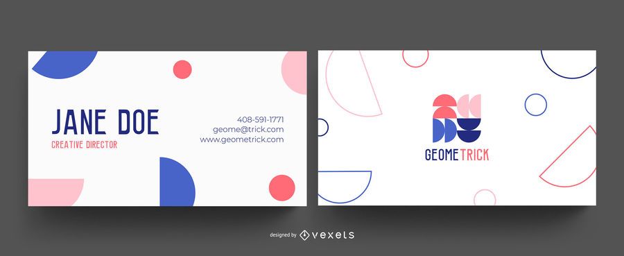 Geometric shapes business card Geometric shapes business card