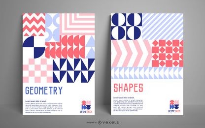 Geometric shapes poster template