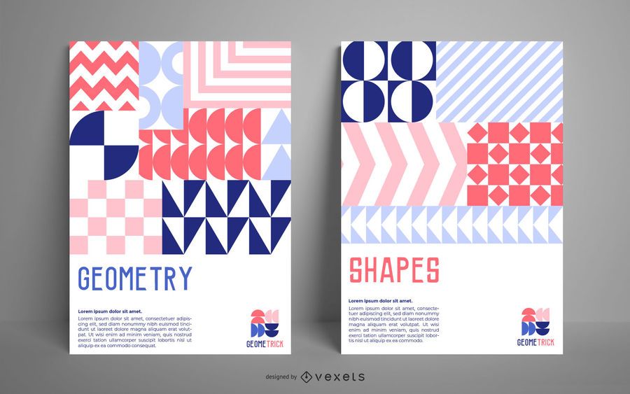 Geometric shapes poster template Geometric shapes poster template