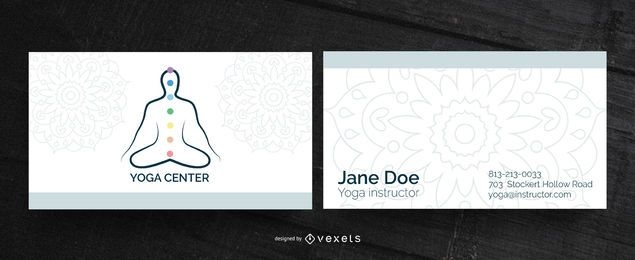 Tarjeta de visita del centro de yoga