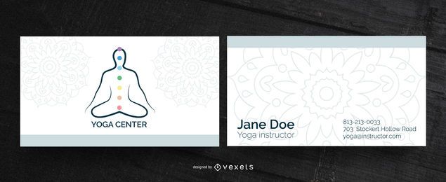 Yoga center business card Yoga center business card