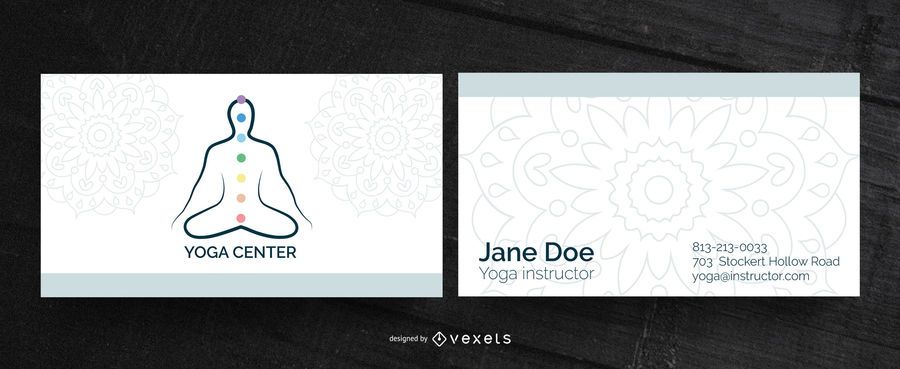 Yoga center business card Yoga center business card