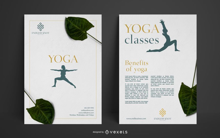 Yoga studio poster template Yoga studio poster template