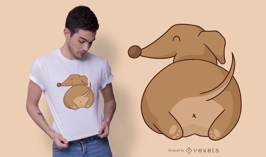 Dackel Hintern T-Shirt Design Dackel Hintern T-Shirt Design