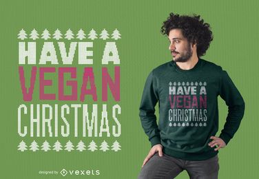 Design de camiseta de natal vegano