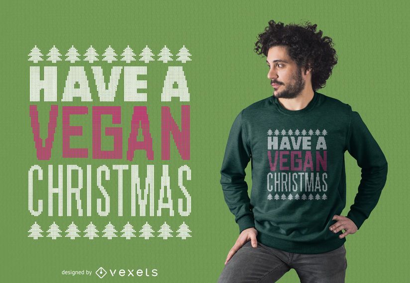 Vegan christmas t-shirt design Vegan christmas t-shirt design