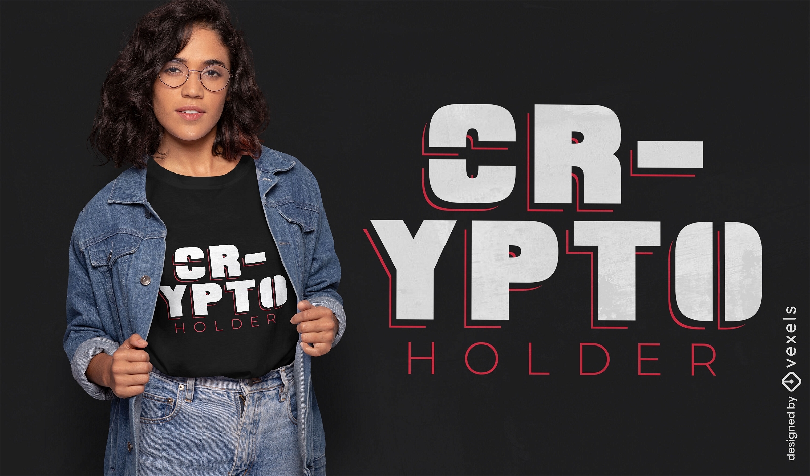Cryptocurrency holder t-shirt design