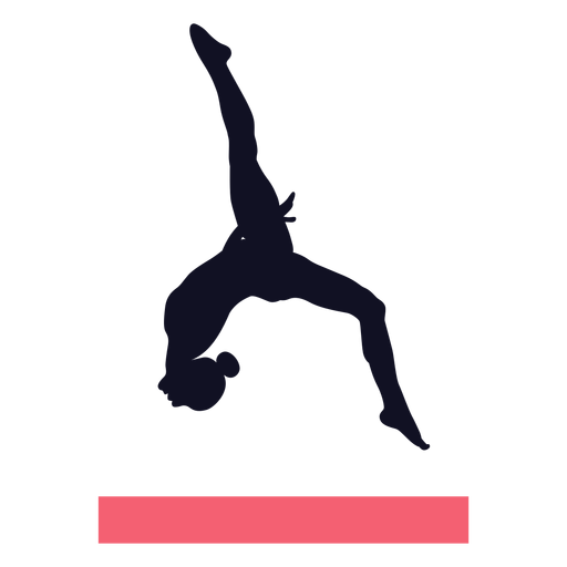 Gymnastik?bung Frau Balance Beam Silhouette PNG-Design