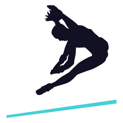 Horizontale Balkenschattenbild der Gymnastationsübungfrau PNG-Design
