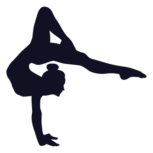 Gymnast exercise woman silhouette PNG Design