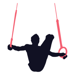 O exercício do ginasta ainda toca a silhueta Desenho PNG