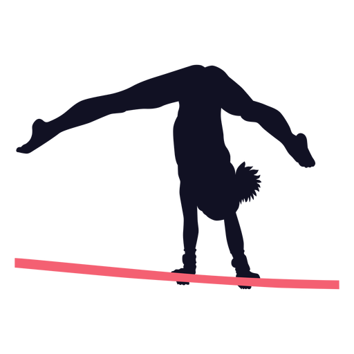 Silhueta de barra horizontal de exerc?cios de mulher ginasta Desenho PNG